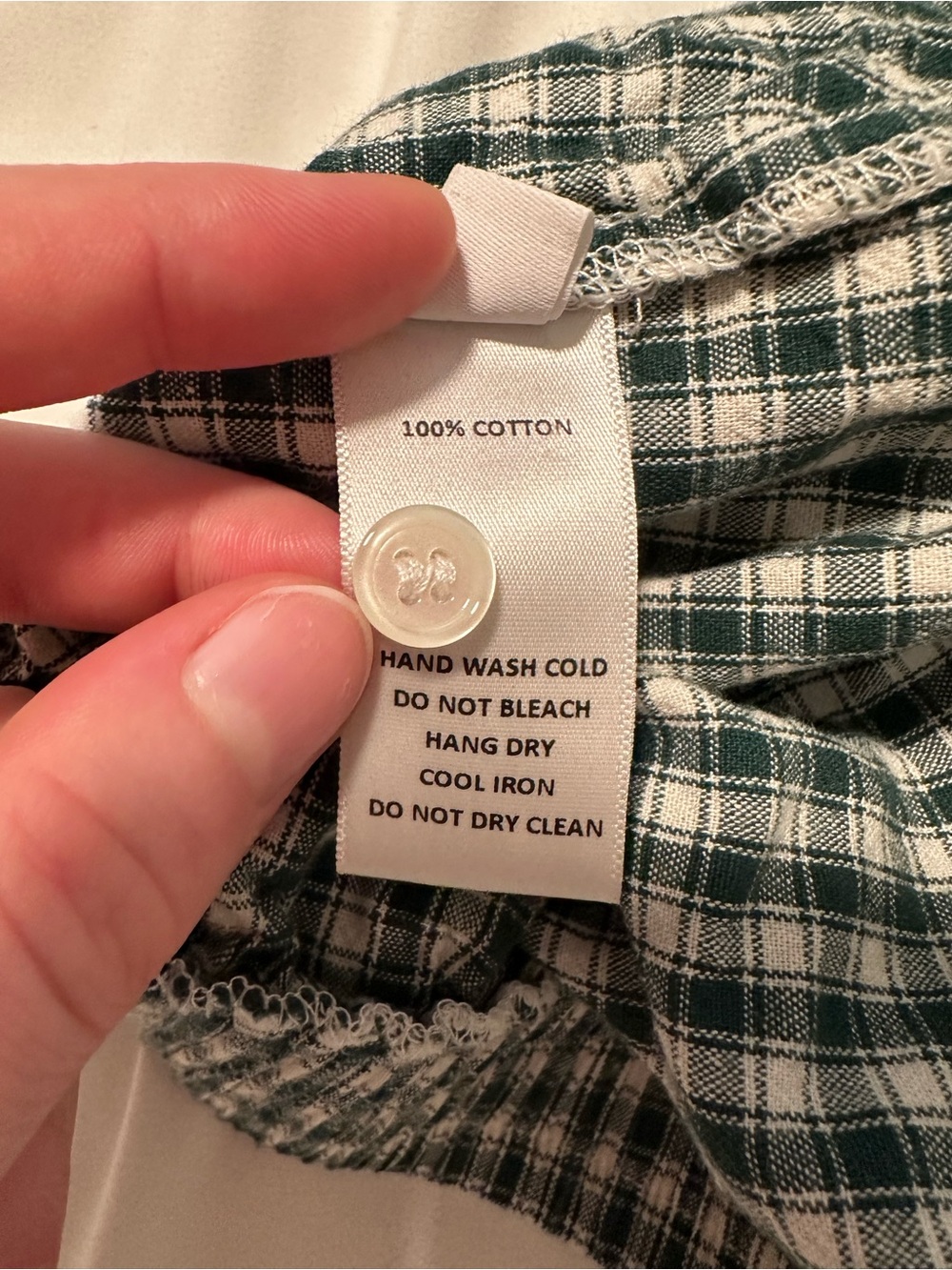 Things Between Lacey Gingham Boxer Shorts Green Women's Size S - Picture 5 of 6
